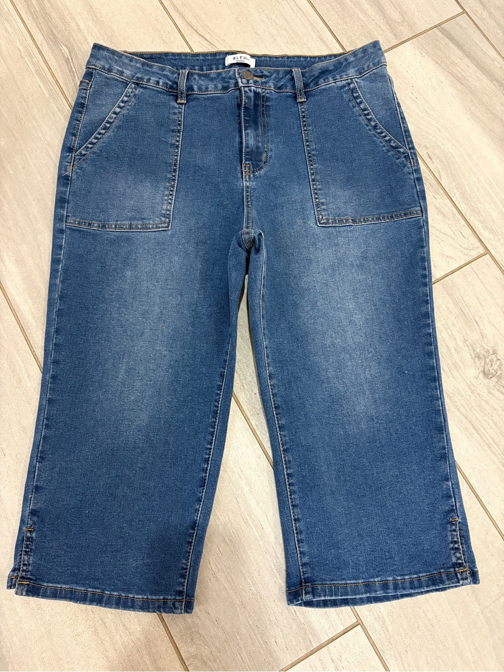 Petit Denim Capris Jeans in Blue